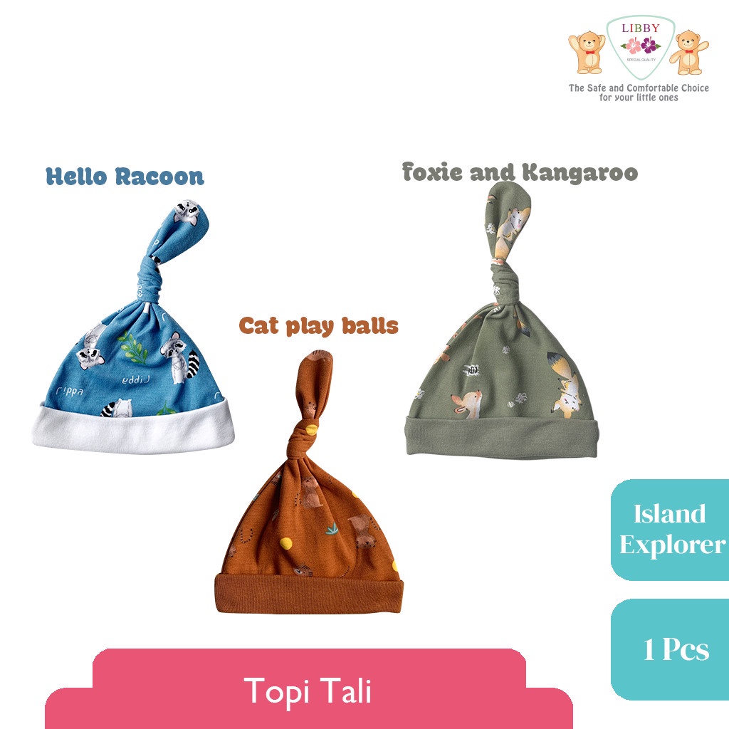 Libby Baby Topi Tali Motif Topi Bayi