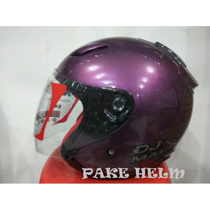 HELM KYT DJ MARU SOLID DEEP PURPLE UNGU