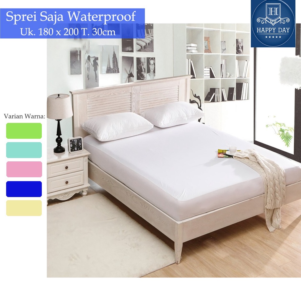 SPREI WATERPROOF  160x200 T.30 BAHAN MICROFIBER LEMBUT DAN TIDAK LUNTUR BEST EXPORT QUALITY !!!