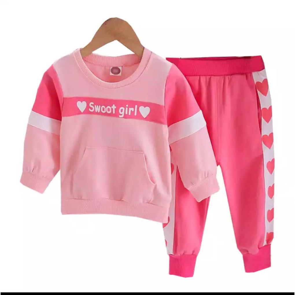 COD/PAKAIAN ANAK PEREMPUAN/SETELAN SWEATER 1-5 TAHUN