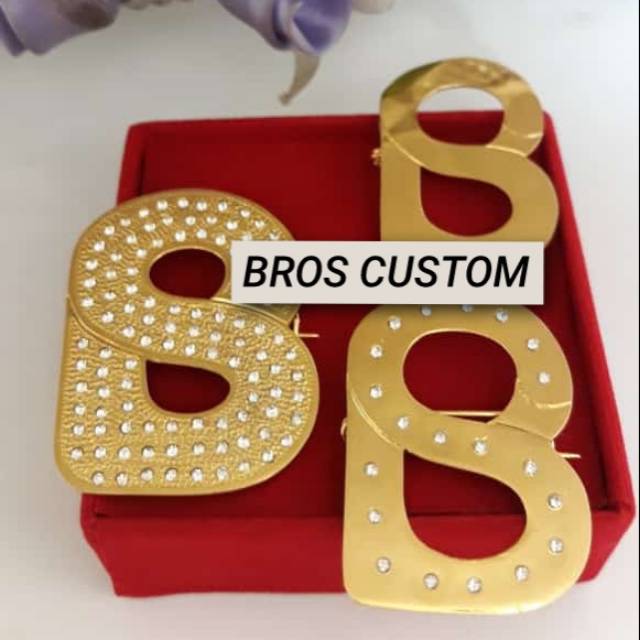 Buttonscarves Brooch Luxe Signature Swirled Pearl - Bros Handmade Produk