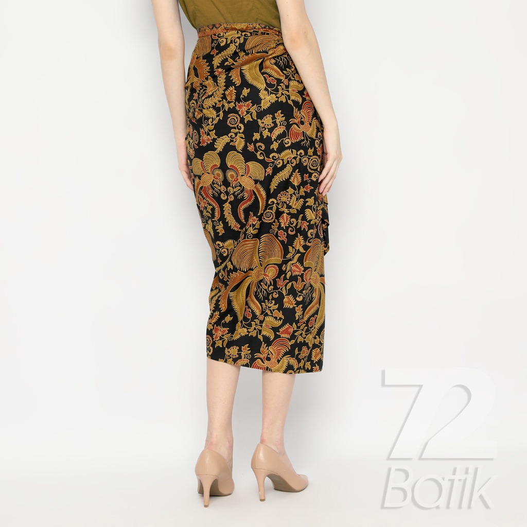 ROK BATIK SPAN Skirt Lilit Kebaya Instan Modern Wanita Motif Burung Warna Hitam 729913 Cap 72 - Rok Batik Lilit Bawahan Skirt Kamen Kebaya Songket Batik Panjang Plisket Span Instan Jadi Bali Lembaran Premium Modern Untuk Wanita Kondangan