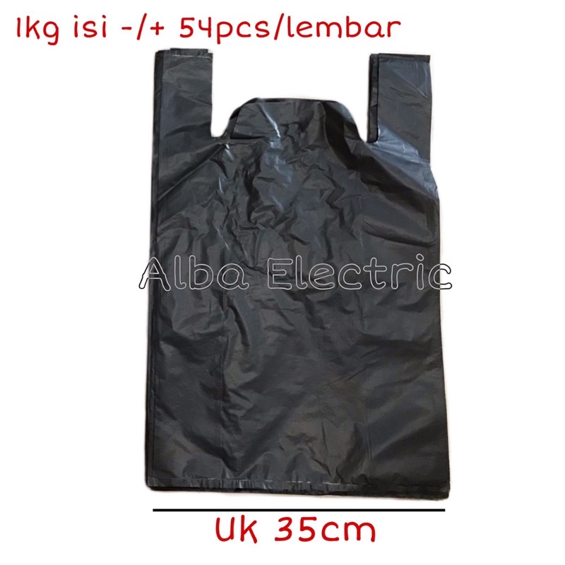 Kantong Plastik Kresek Kiloan Uk 17 cm - 35 cm Hitam Tebal 1 KG Plastik Kiloan Uk 28 cm 17cm 24cm 35cm