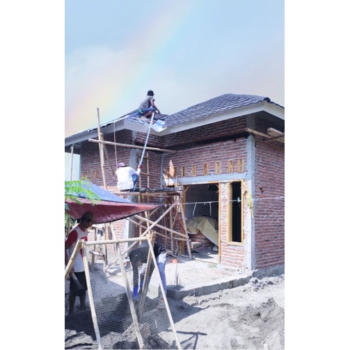 Pemasangan Atap Rumah menggunakan Baja Ringan dan Genteng metal pasir