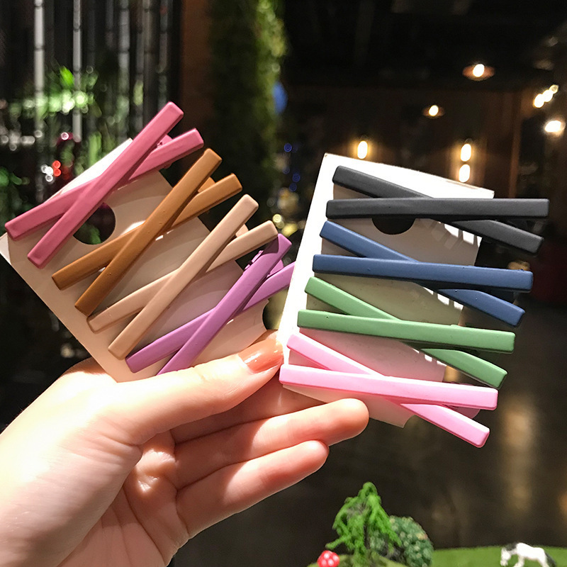 Korean Chic Fashion Hair Clips/Matte Candy Color Cross Duckbill Clip/Girls Kids Cute Party Children Headwear/BB Side Hair Barrettes Hairpin Accessories