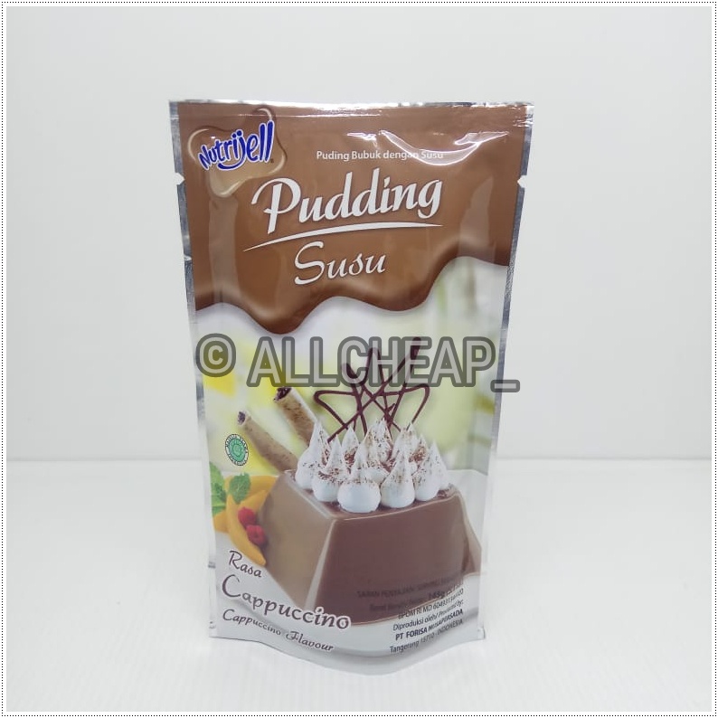 nutrijel PUDING susu rasa CAPUCINO cappucino flavour 145gr (5.11oz)