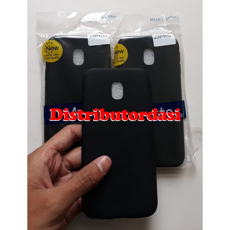 SOFTCASE CASE TPU SILIKON CASING KONDOM blackmatte case Samsung J3 Pro Br ready stok grosir