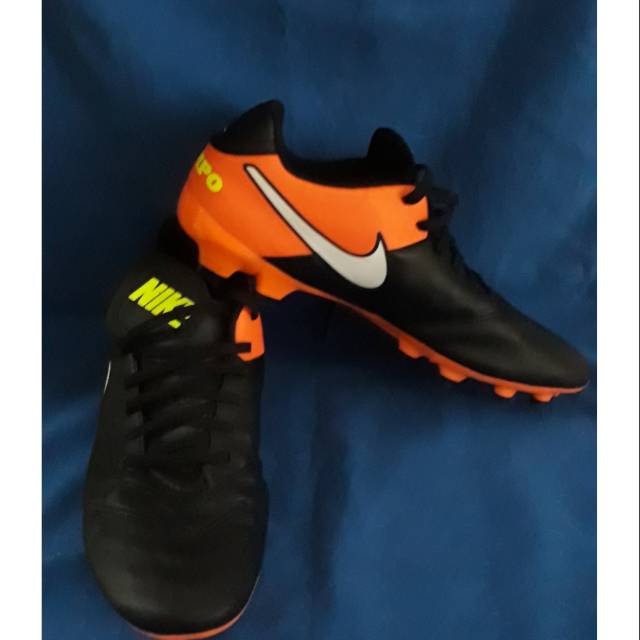 Nike tiempo genio III FG original black orange