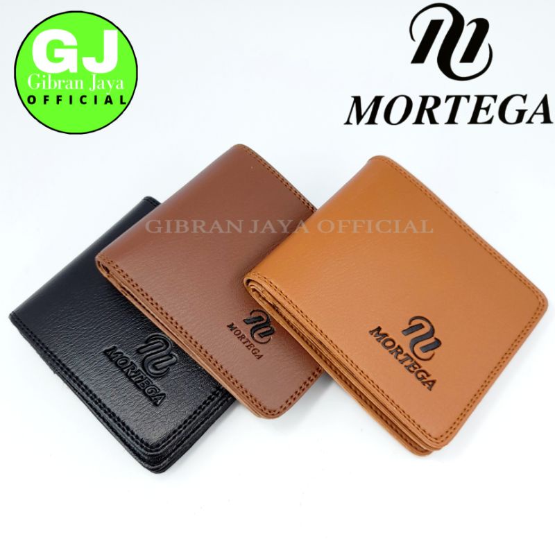 Dompet Pria dan Wanita Kulit Sintetis Hitam 6 Slot Card MORTEGA Standard