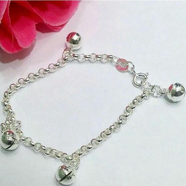 Gelang Tangan / Kaki Anak / Bayi / Balita Perak Silver 925 Asli Ori Terlaris