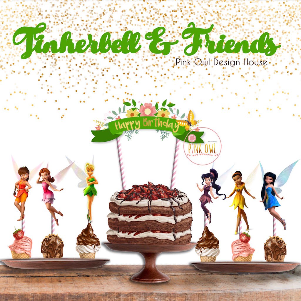 Tinkerbell and Friends Cake Topper