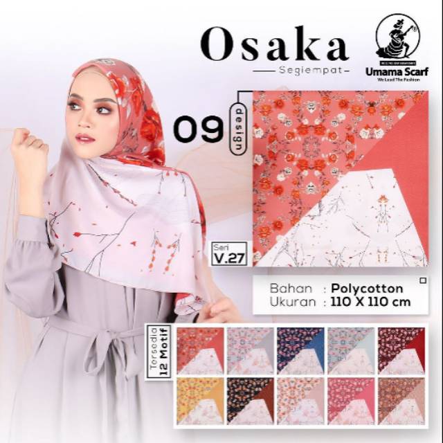 [ECER MURAH] OSAKA MOTIF SEGIEMPAT BY UMAMA SCARF