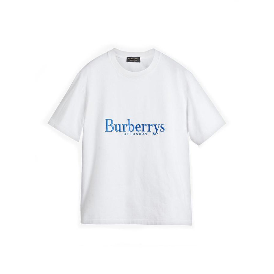 KAOS WANITA  BURBERRY LONDON LOGO TEE - WHITE - PERFECT MIRROR 1:1 {PRODUK TERBARU}