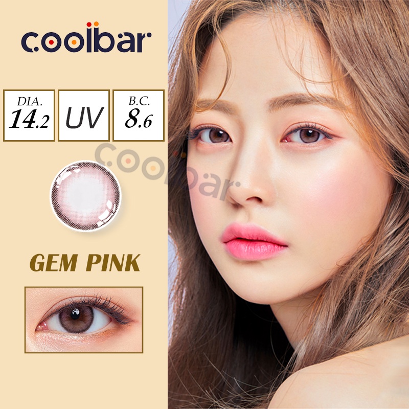 COOLBAR 1 Sepasang lensa kontak berwarna Diameter 14.2 MM sisse lens BROWN/GREEN/VIOLET/BULE/PINK/GRAY Normal s/d