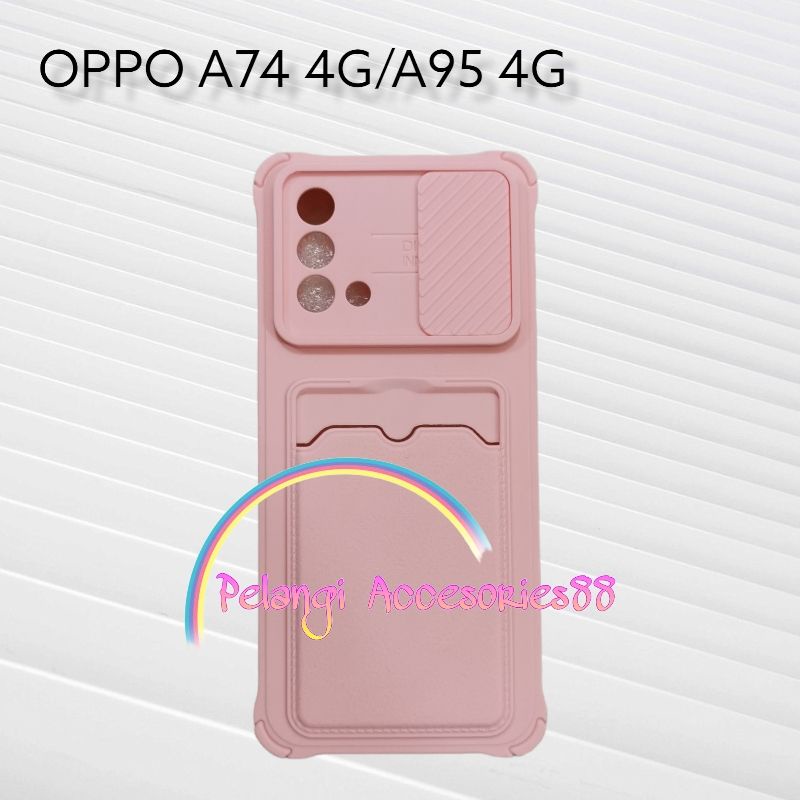 CASE OPPO A74 4G / A95 4G CASE SOFTCASE SLEDING WARNA WARNI