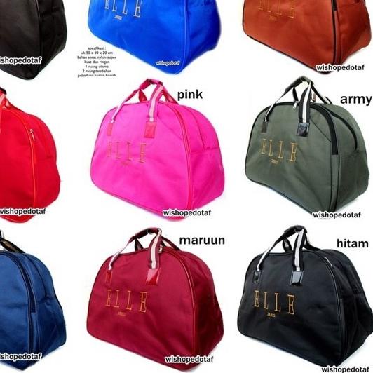BAJ TAS TRAVEL KOPER TAS PAKAIAN JINJING PAKAIAN ELLE MAROON TRAVEL BAG ORGANIZER TAS / TF034