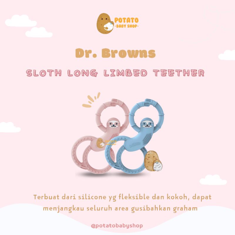 Dr Brown's Sloth Long Limbed Silicone Teether - DrBrown