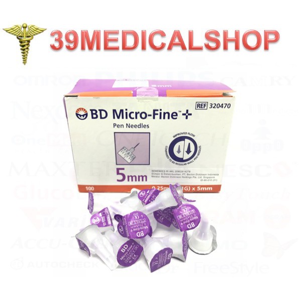 JARUM INSULIN BD MICROFINE 5 MM ECERAN - BD MICROFINE DUS UNGU