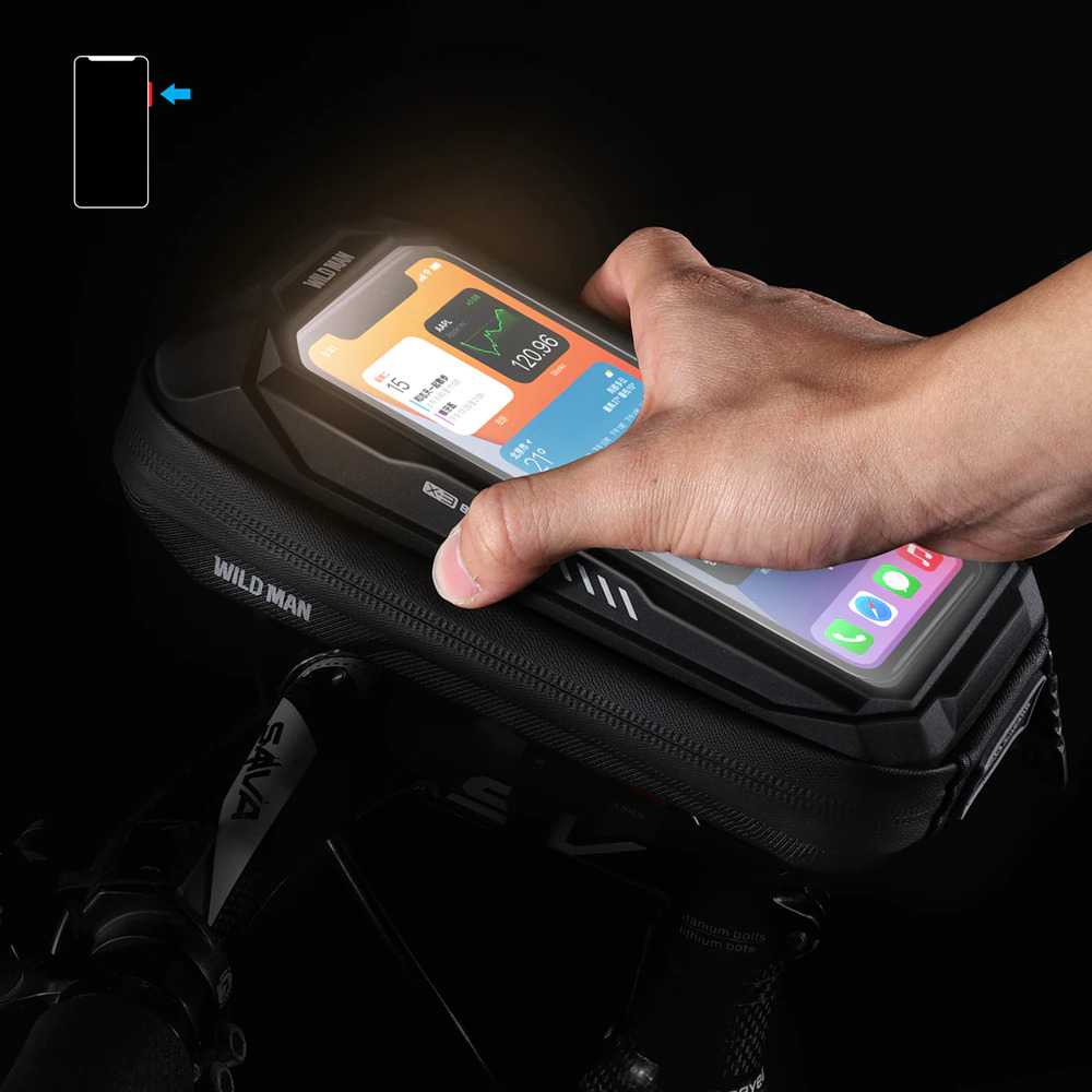 TG-JD WILD MAN Tas Sepeda Smartphone Case Handlebar Waterproof 0.5L - X-3