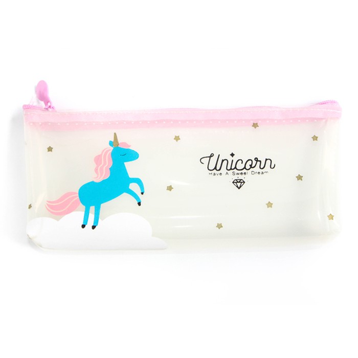 

NEW PRODUK RUMAUMA PENSIL CASE TRANSPARANT UNICORN - KOTAK PENSIL TRANSPARAN LUCU