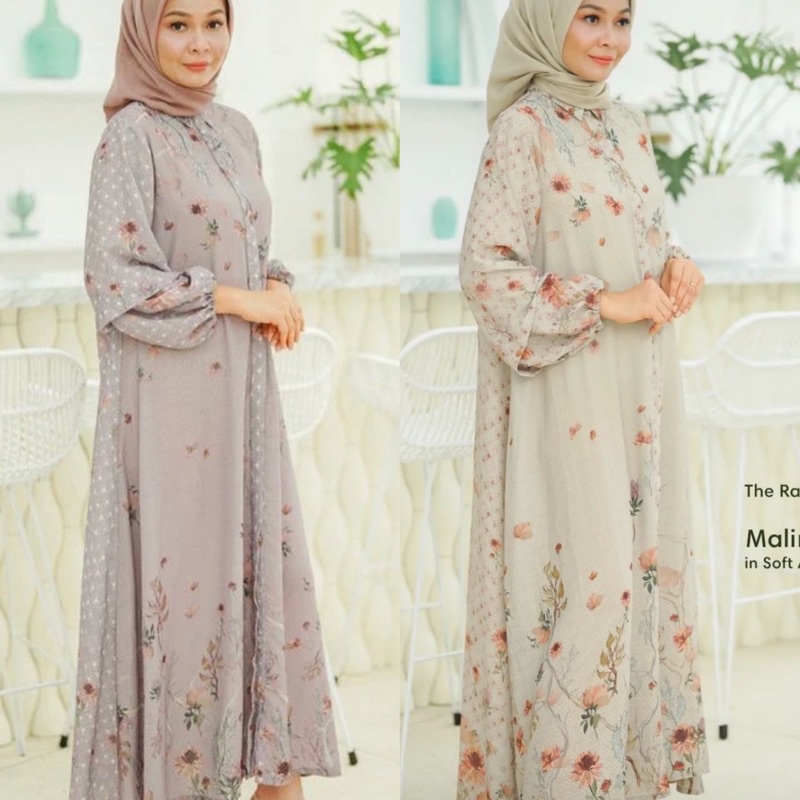 READY ‼️ Malina Dress Raya Collection Benang Jarum