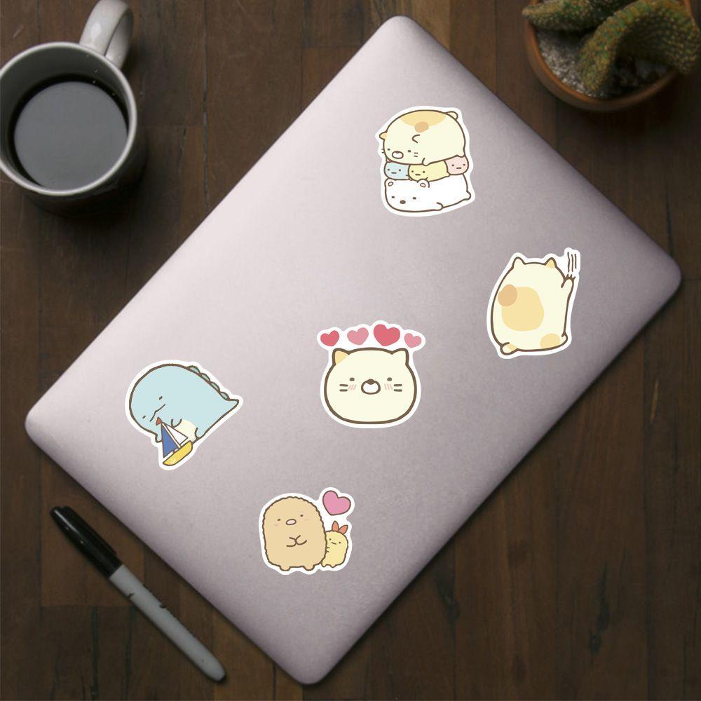 Lanfy Sumikko Gurashi Kawaii Kreativitas Decals Laptop Alat Tulis Stiker Ponsel Dekorasi Graffiti Stiker