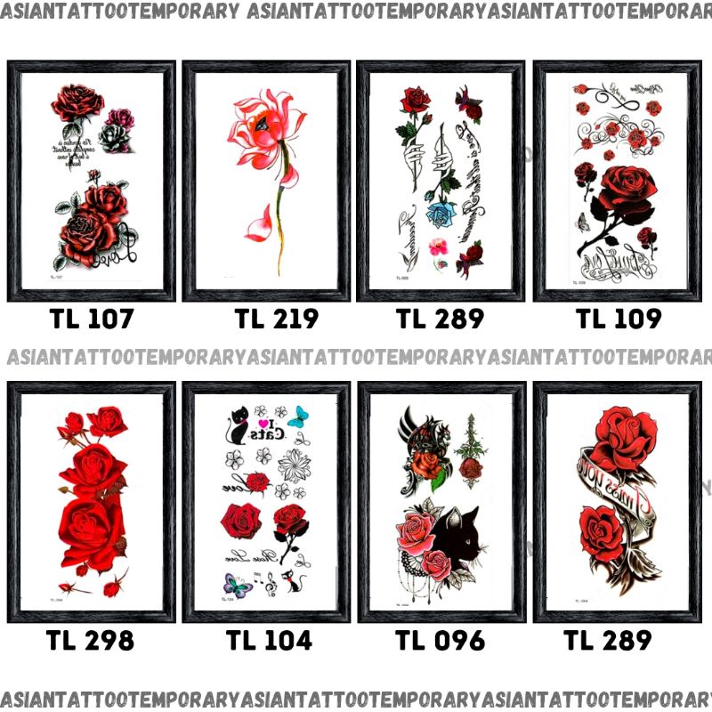 PROMO Paket 5 Tatto temporer TAHAN AIR / BERKALI KALI PAKAI/temporary/tato kulit /Asiantattoo