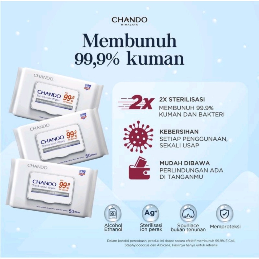 Chando Sterilization Wipes Tisu Basah Steril 50s