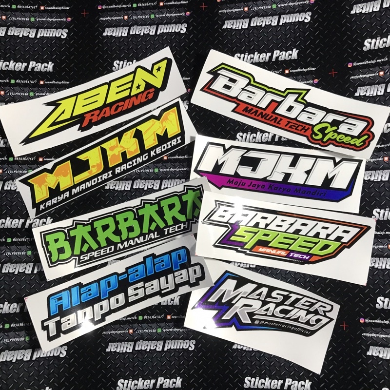 Stiker Motor Racing Bengkel Balap - MJKM Barbara Aben