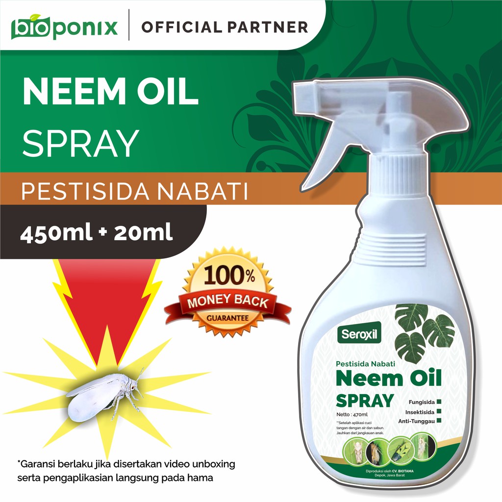 Neem Oil Spray / Minyak Mimba / Pestisida Nabati / Pestisida Organik 450 ml (Seroxil)