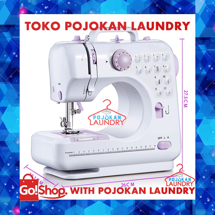 FHSM 505 A/Mesin Jahit Portable Mini FHSM 505 A/ 505A (12 Pola Jahitan)