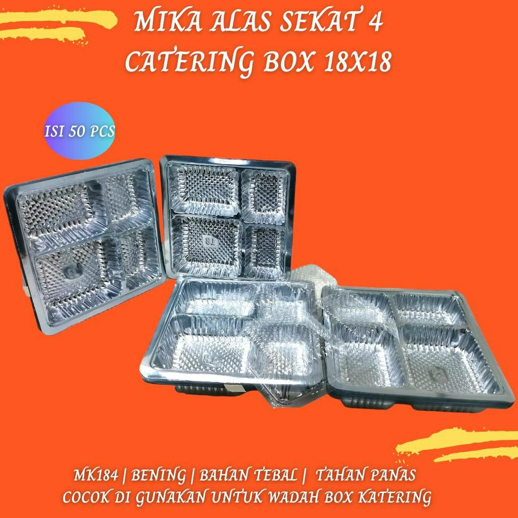 Mika 18x18 Sekat 6 Mika Alas Tumpeng (Isi 100 Pcs-MP186)