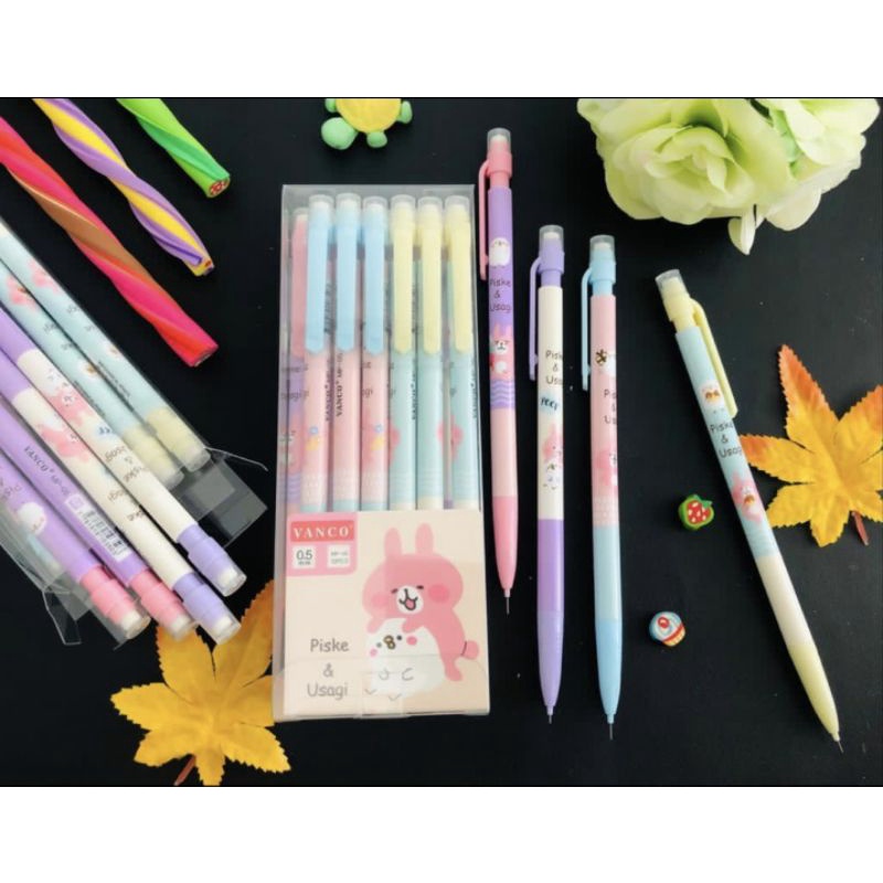 pensil mekanik 0.5 (1pak=12pc)/mekanik pencil/pensil isi kecil-D (LINE)