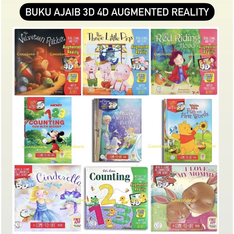 Augmented Reality Book 3D 4D Hippo Magic Sale BBW Buku Cerita Anak