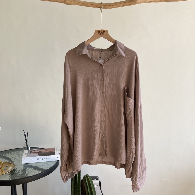 Clarin Oversized Shirt Blouse / Kemeja Atasan Wanita Import