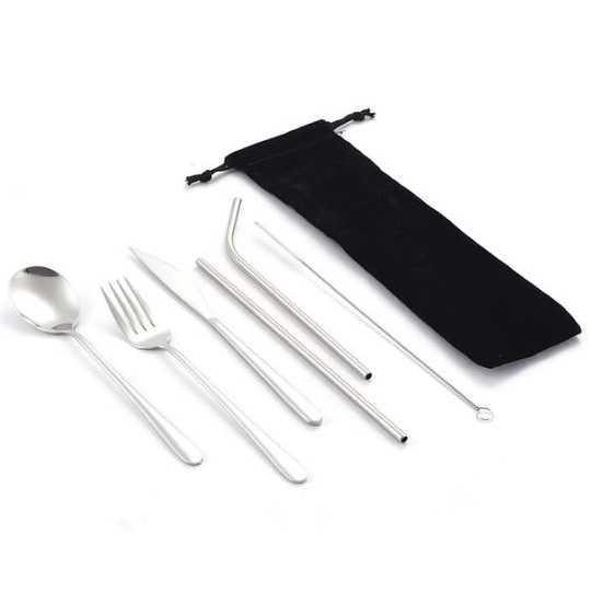 

TERBARU ROXY Cutlery Set Perlengkapan Makan Sendok Garpu Pisau Sedotan -C99 ORIGINAL