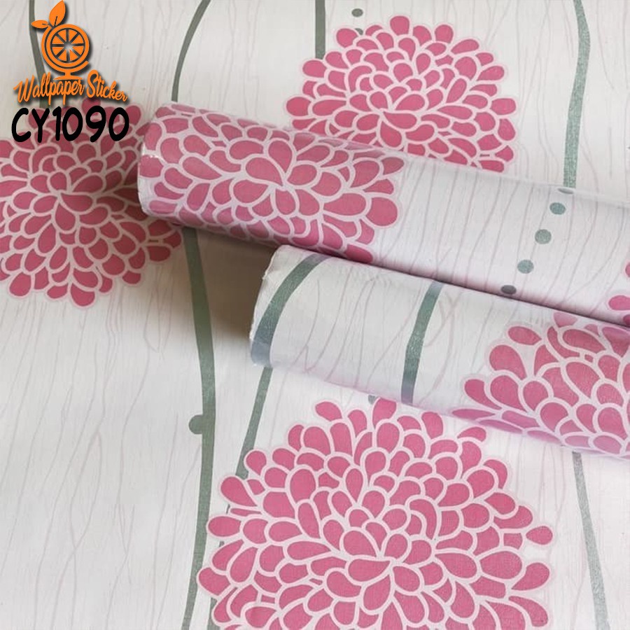 WALLPAPER STICKER DINDING GH PREMIUM QUALITY SHABBY CHIC (BUNGA BUNGA) BISA COD