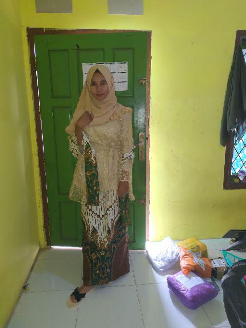 (termurah + Ada Anak) Batik Couple Selendang Parang Panjang Tille Brukat Nirmala