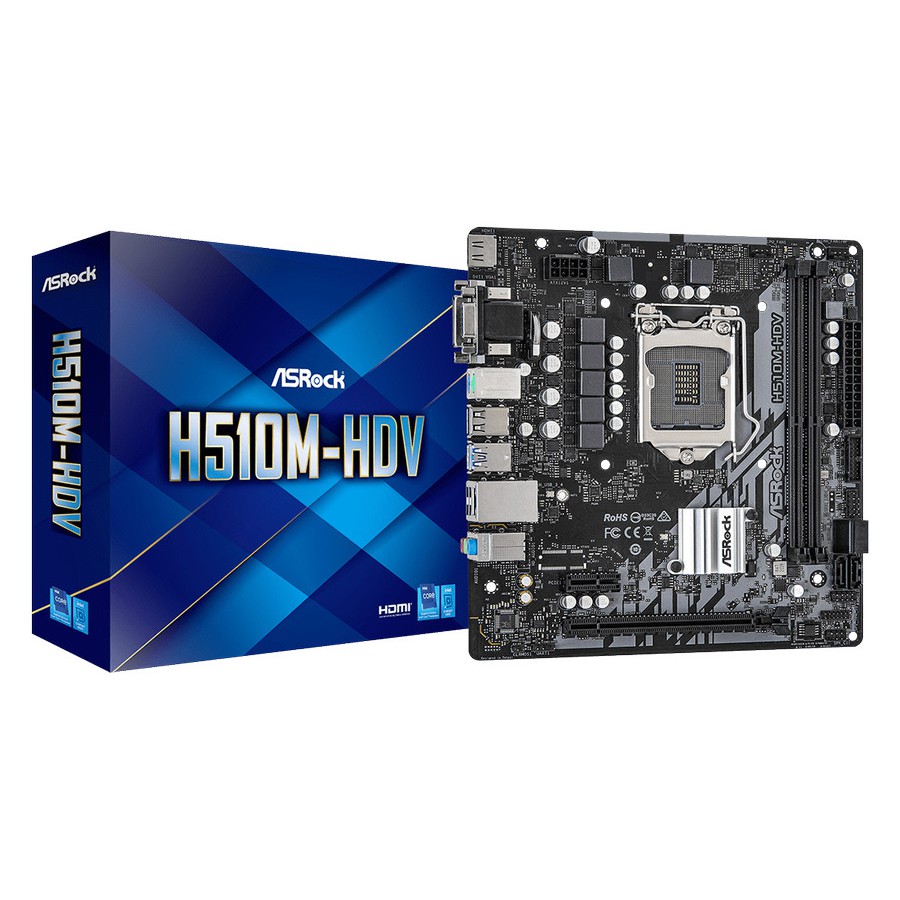 ASRock H510M-HDV (LGA1200, H510, DDR4, USB3.2, SATA3)