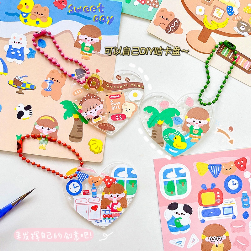 1 Lembar Stiker Desain Kartun Desserts Tahan Air Untuk Dekorasi Album Diary Scrapbooking