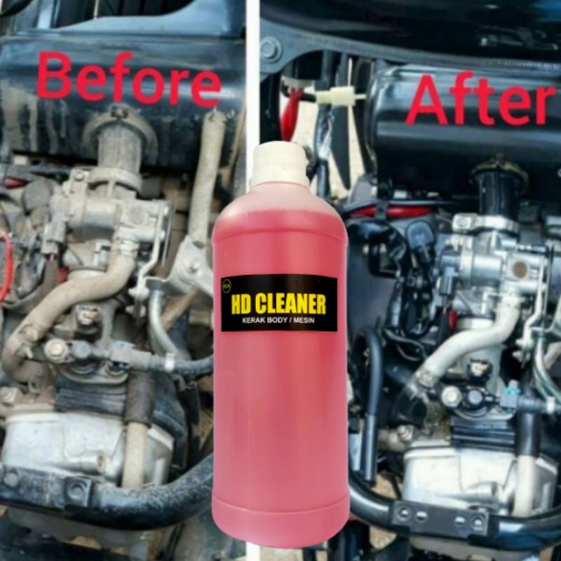 HD CLEANER, Degreaser Obat Pembersih Mesin Mobil Motor Kerak Mesin 1 Liter