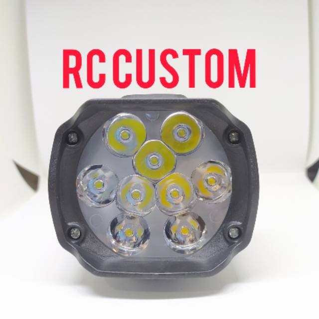 Lampu sorot tembak cree 27w cwl 9mata 12v 6000k tembus kabut dan hujan motor mobil