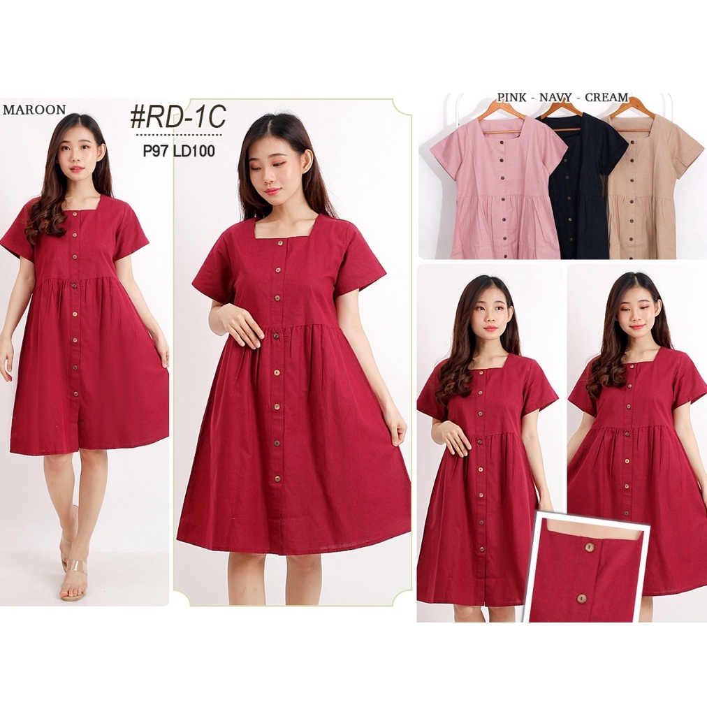 Dress RD1C / Dress scuba / dress natal / dress rompi / dress import / dress jumbo / dress slim / dre