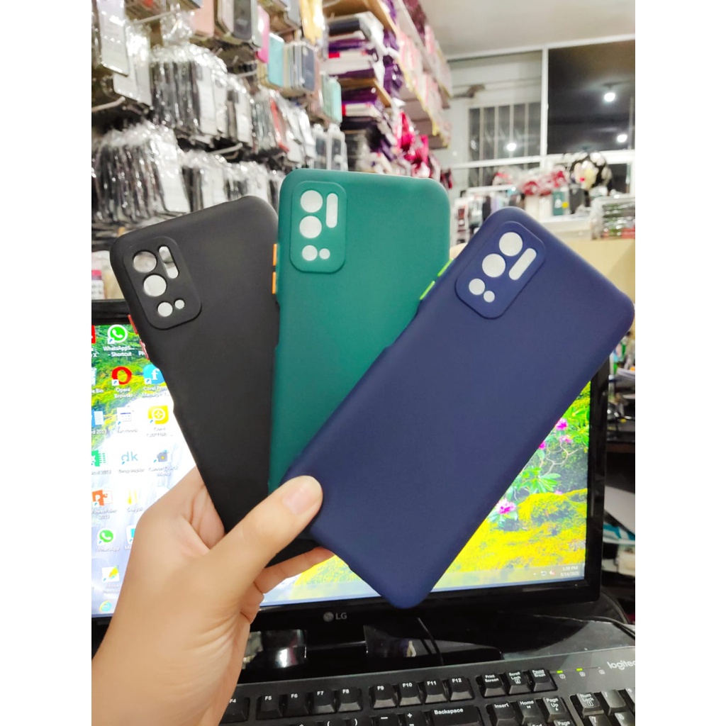 SMPC TPU Candy Xiaomi Redmi Note 10 5G Poco M3 Pro 6.5 inchi SoftCase Macaron Protection Camera Tombol Warna