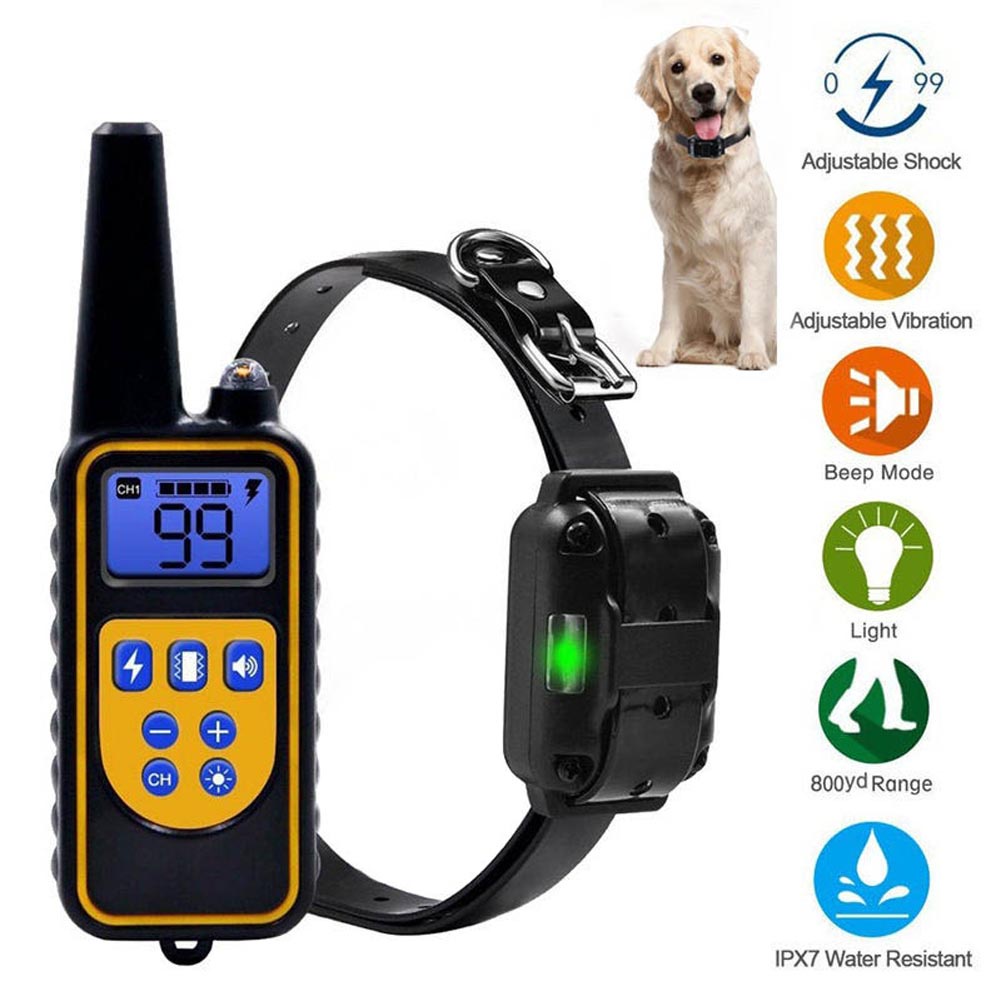 Alat Latihan Hewan Pet Dog Training Shock Collar Stop Barking 1km Remot