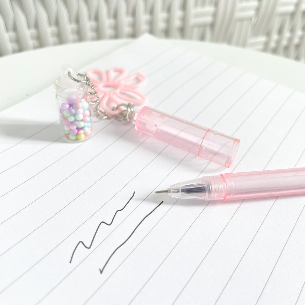 

pulpen botol bunga matahari 4 Warna biru hijau pink ungu alat tulis kantor sekolah ready jakarta cod bisa grosir IVN505