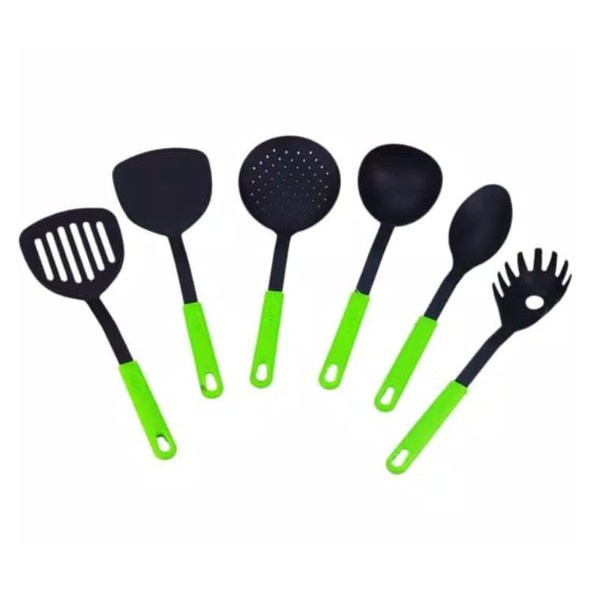 [BISA COD] PROMO Sodet 1 Set isi 6 Pcs Sodet Masak Spatula Sodet Teflon Sutil Centong Skimmer Irus Praktis Multifungsi