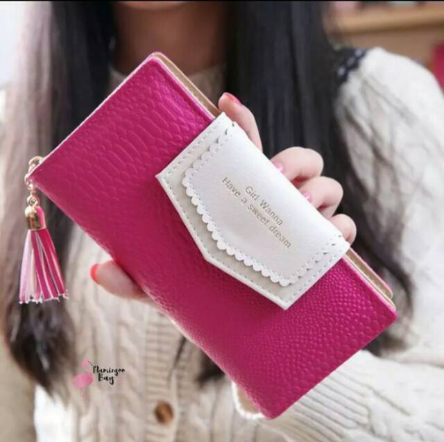 Dompwt wanita/dompet panjang/dompet kulit/dompet kondangan/dompet banyak warna