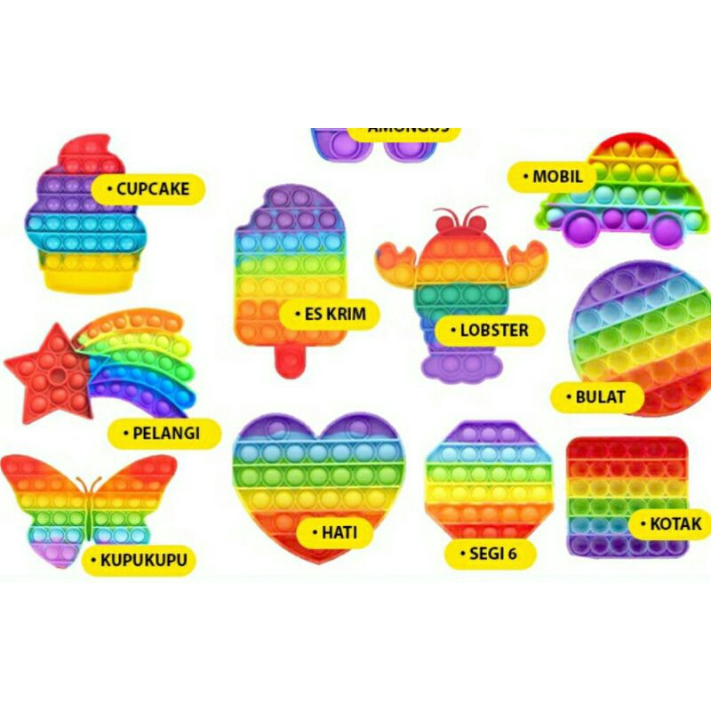 Pop It Rainbow Mainan Anak-2