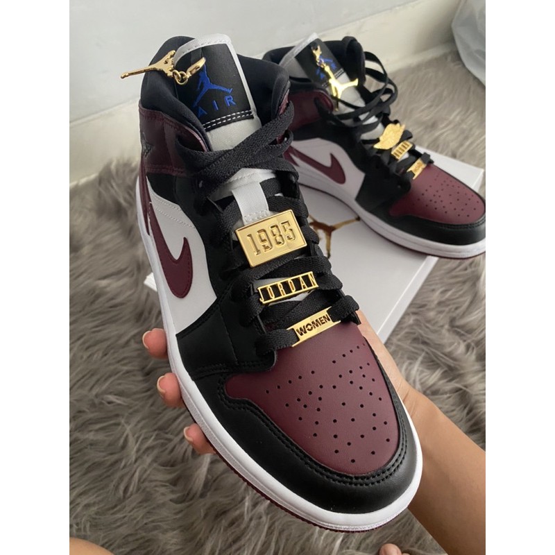 AIR JORDAN 1 MID SE FEARLESS BLACK GOLD